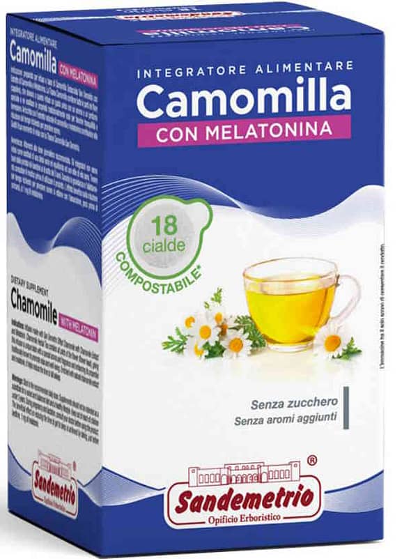 (07.08.02) SANDEMETRIO MELATONINA E CAMOMILLA  X 18 CIALDA (15)